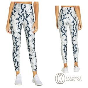 Balance Collection Contender Luxe Long Legging Black Summer Snake Print